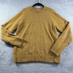 Octobre Editions Merino Wool Sweater Womens Small Crewneck Knit‎ Mustard Yellow
